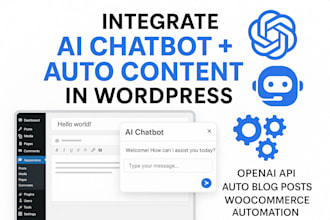 integrate ai API into your wordpress site for ai chatbot and autoblogging