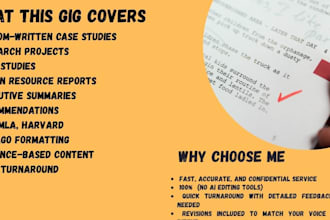 handle research projects, summaries, case studies on supply chain and logistics