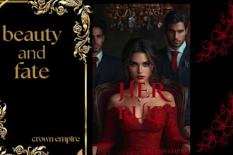 create a professional fantasy and romance book  cover