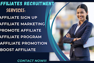do affiliate recruitment affiliate link promotion  signup for your program