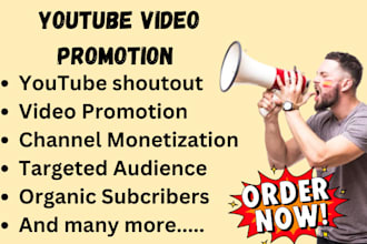 do USA UK youtube promotion, shoutout video, subscribers to active audience