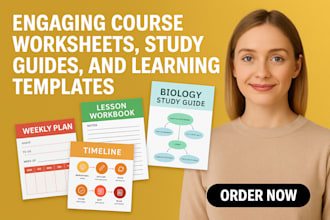 create engaging course worksheets, study guides, and learning templates