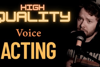 voice act in high quality for animation or video games