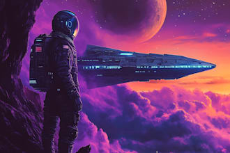 draw sci fi illustration and sci fi art