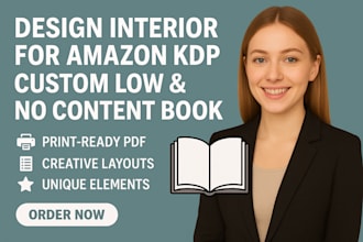 design interior for amazon KDP custom low no content book cover