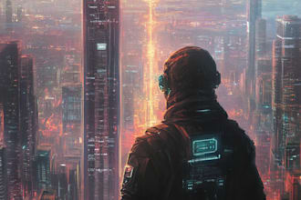 custom science fiction book cover design for print, kindle