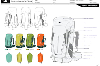 design your bag, carrier, travel good and make a tech pack