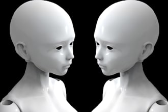 make 3d articulated figure 3d bjd flexi model 3d toys for printing or animation