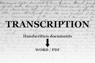 transcribe any handwritten text