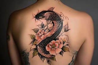 create a tattoo design in japanese style