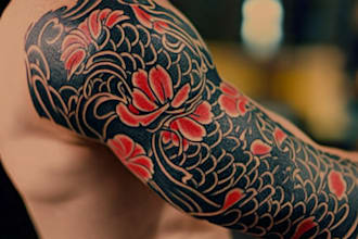design a tattoo in japanese style