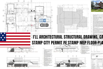 architectural drawing structural pe stamp mep floor plan ca stamp city permit