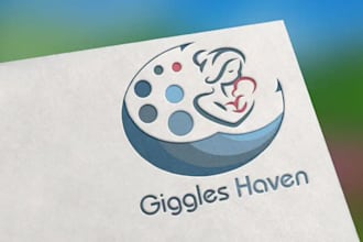 design adorable kids baby logo, baby products design