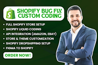 shopify expert shopify developer shopify bug fix shopify custom code liquid wcag