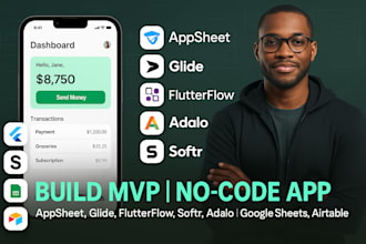 build app with appsheet, flutterflow mobile app, appsheet shoutem, softr, glide