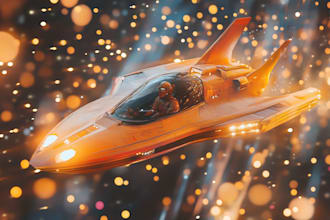design spaceship, sci fi illustration and sci fi art