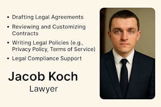 draft, review, and revise legal contracts and agreements