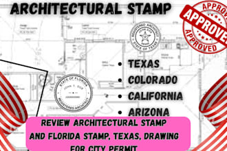 do architectural stamp  drawing floor plan florida texas pe stam city permit