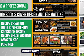 recipe book writer, cookbook design and format, cookbook writer, recipe creation
