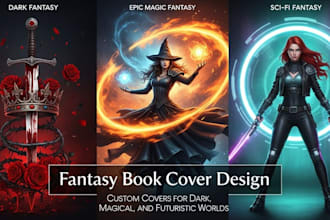 design fantasy book cover thriller book romance book childrens book cover