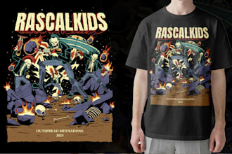create unique custom retro vintage t shirt designs