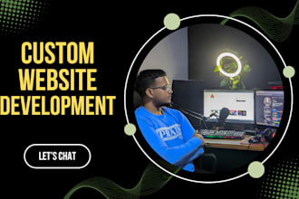 do custom website development as full stack developer frontend backend developer