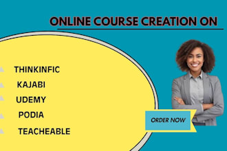 create online course creation thinkific course upload teachable kajabi website