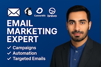 create and manage emails campaigns with mailchimp, convertkit and brevo