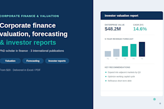 do dcf valuation, financial forecasting, and investor reports