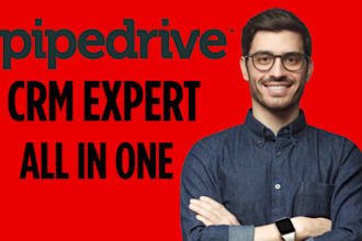 get a pipedrive CRM expert, sales pipeline and automation setup