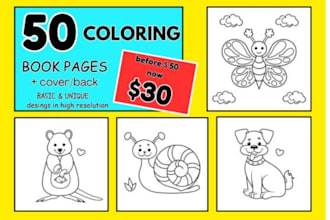 create a custom and fun coloring book for kids and adults