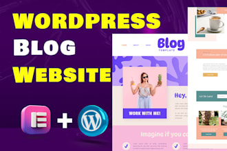 design or redesign a modern and minimal wordpress blog website or personal blog