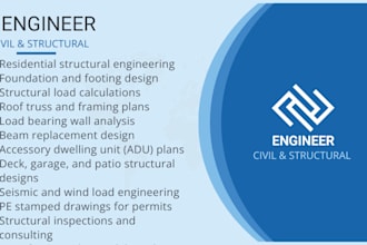 structural design for erosion control, scaffolding layouts, grading plans, pile