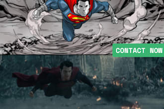 draw cinematic manga storyboard pages for your comic or animation