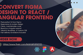 create react or angular frontend from figma design