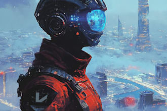 make a sci fi illustration for you