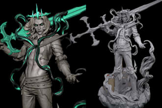 custom 3d print and paint, miniatures, busts, statues, dioramas, models, figures