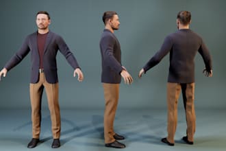 3d realistic metahuman human character modeling rigging animation in blender cc4