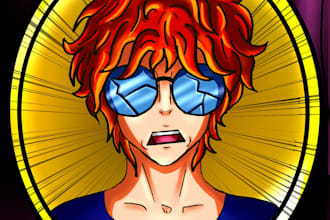draw stylized anime character bust