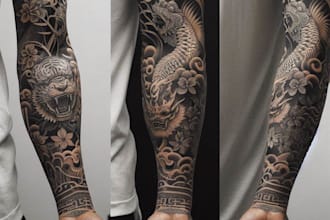 create custom tattoo design, tattoo sleeve