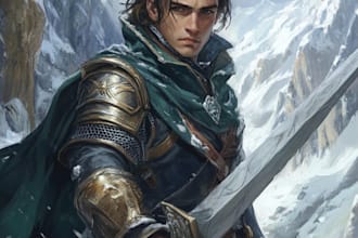 make a realistic dnd character art for you
