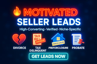 provide divorce, tax delinquent, preforeclosure, probate and vacant land leads