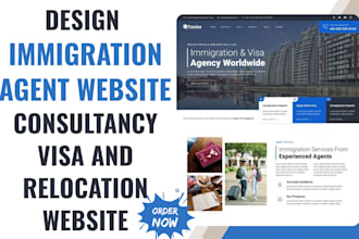 design immigration website consultant visa website moving relocation website