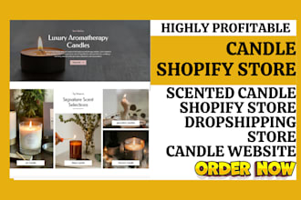 design candle shopify store scented candle labelled   candle shopify website