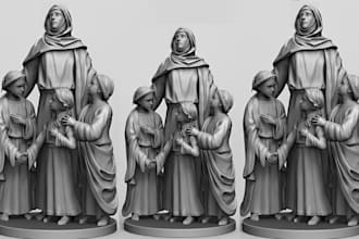 sculpt 3d model 3d character modelling 3d creature  3d animal 3d statue 3d asset