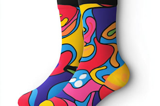make a professional socks design of your brand