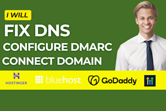 fix dns, connect domain, transfer domain, configure dmarc, and boost domain