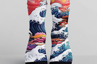 create a unique socks design or sketch for you