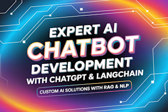 build custom ai chatbot with chatgpt, langchain, rag, nlp