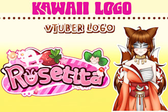 create cute kawaii cartoon, mascot logo design for vtuber ,streamer or business